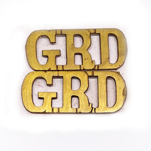 GRD Brass Shoulder Badge