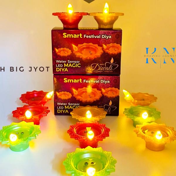 Water Sensor LED Magic Diya 12 Pcs Set